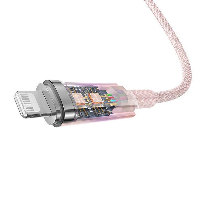 Fast Charging cable Baseus USB-A to Lightning Explorer Series 2m 20W (pink)
