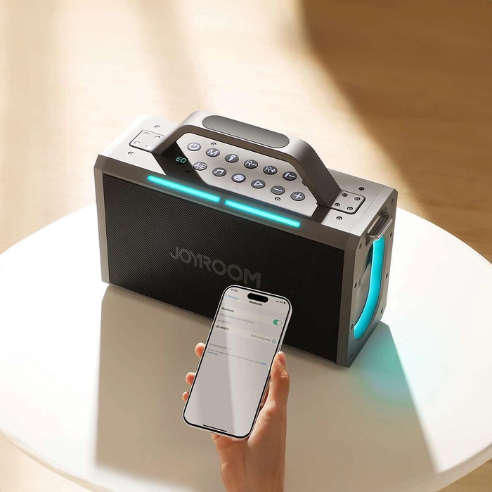 Joyroom Pies Series JR-MW03 Wireless Karaoke Speaker with 2 Microphones and Remote Control - Black