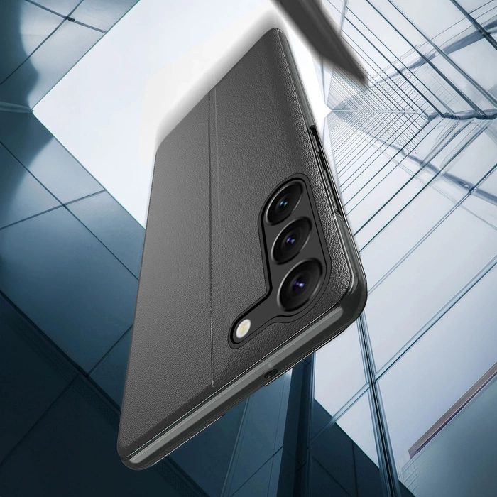 Custodia View in ecopelle Samsung S24 Nera