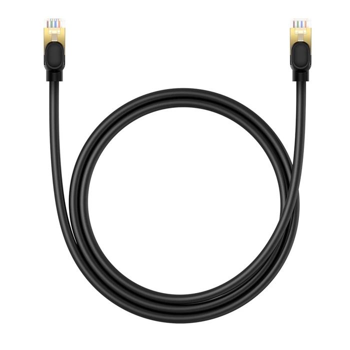 Cavo di rete veloce Baseus RJ-45 cat.8 40Gbps 1m rotondo - nero