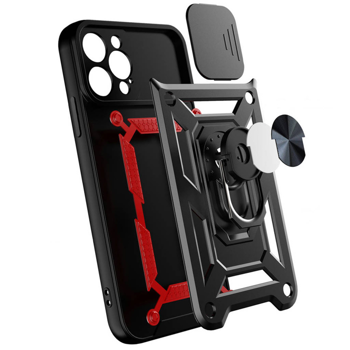 Obal Hybrid Armor Camshield Obal iPhone 14 Plus Pancéřový kryt fotoaparátu černý Case