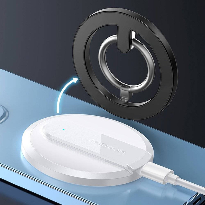 Joyroom kit multifunzionale supporto magnetico per auto anello supporto telefono nero (JR-ZS294)