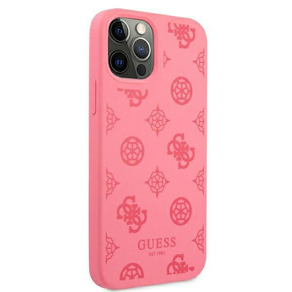 Case GUESS Apple iPhone 12 Pro Max Peony Collection Fuchsia Hardcase