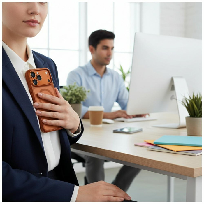 Etui UNIQ Veren do iPhone 17 Pro Max     Magclick Charging pomarańczowy