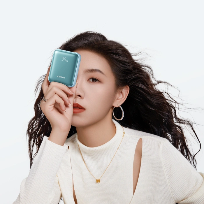 Powerbank Joyroom JR-PBF27 22,5W 10000mAh z dwoma wbudowanymi kablami - niebieski