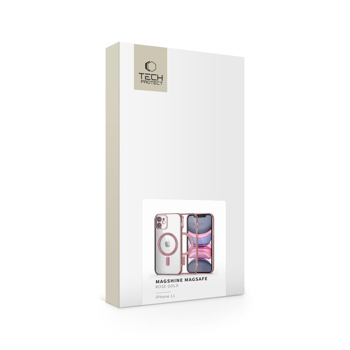 Puzdro Tech-protect Magshine MagSafe iPhone 11 Rose Gold Case