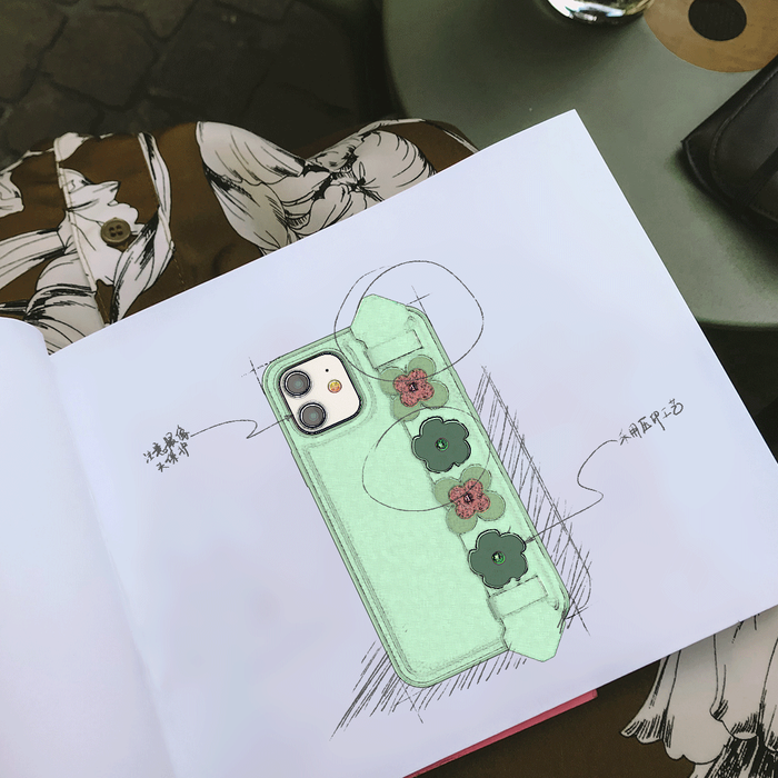 Gélové puzdro Kingxbar Sweet Series zdobené pravými kryštálmi Swarovski so stojanom iPhone 12 Pro / iPhone 12 green