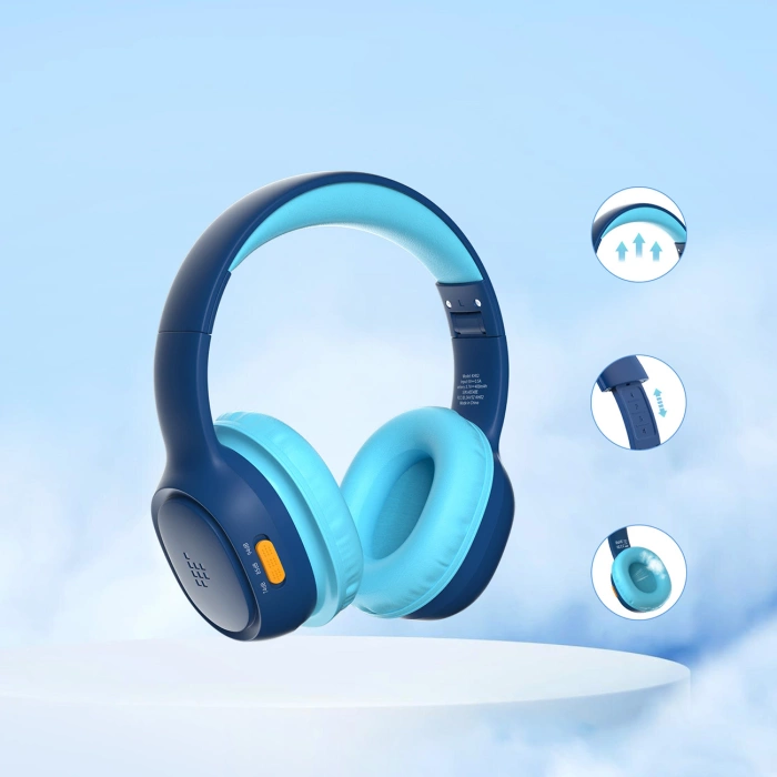 Tronsmart KH02 Wireless Headphones for Kids, Safe - Blue