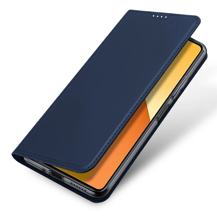 Etui Dux Ducis Skin Pro avec rabat et emplacement carte pour Xiaomi Redmi Note 13 5G - bleu