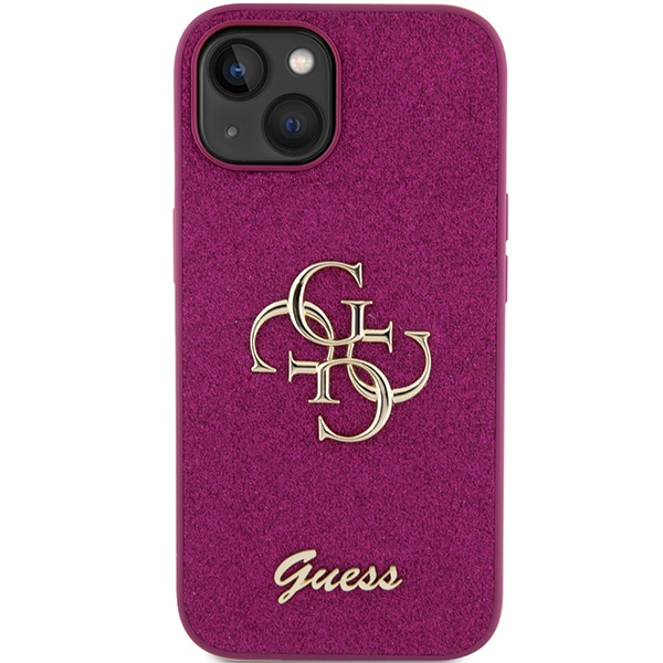 Etui Guess GUHCP15SHG4SGU iPhone 15 6.1" fioletowy/purple hardcase Glitter Script Big 4G Case