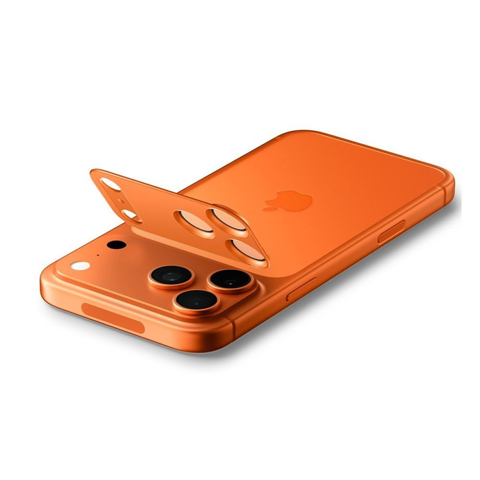 PROTECTEUR DE CAMÉRA Spigen OPTIK PRO XL GLAS.TR PROTECTEUR DE CAMÉRA "EZ FIT" IPhone 17 PRO MAX ORANGE