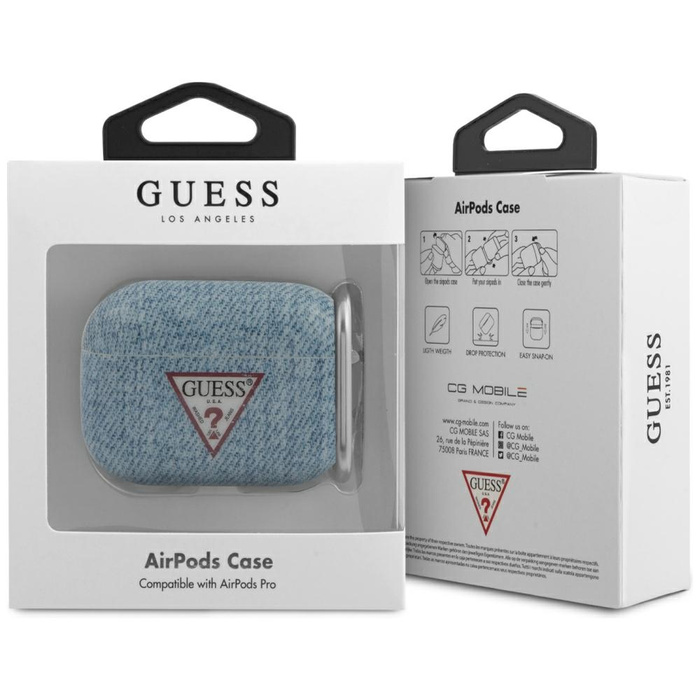 Cover GUESS Apple AirPods Pro Cover Jeans Collection GUACAPTPUJULLB Custodia blu