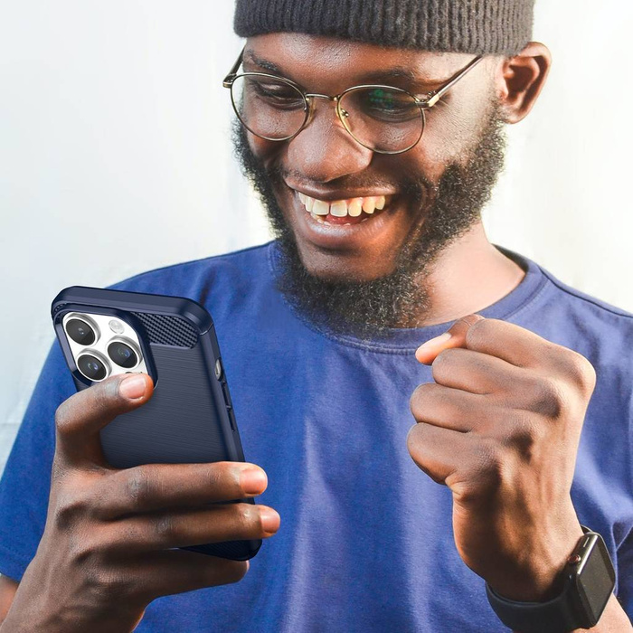 CARBON CASE IPHONE 14 PRO BLUE