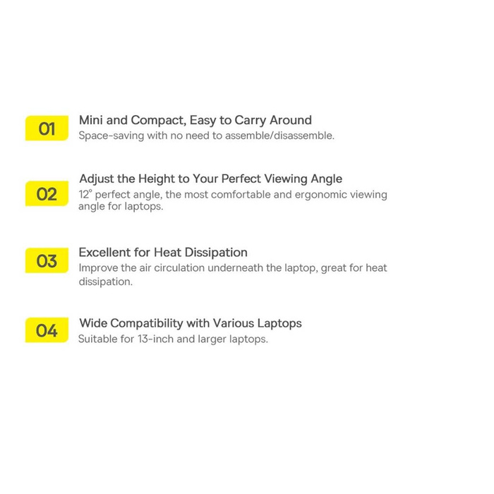 Baseus pies universales para portátiles (2 unidades) gris (LUZC000013)