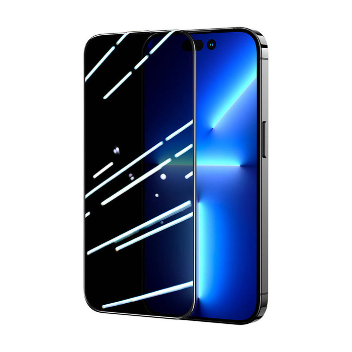 Joyroom Knight 2.5D Privacy TG Vetro Temperato per iPhone 14 Pro Max con Filtro Anti-Spia Schermo Intero con Cornice Trasparente (JR-P04)