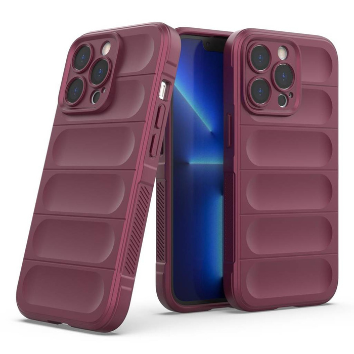 Magic Shield Case Hülle für iPhone 13 Pro Max flexible gepanzerte Hülle in Burgund