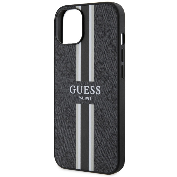 Cover Guess GUHMP14MP4RPSK iPhone 14 Plus 6,7" nero/nerocase 4G Strisce stampate MagSafe Case