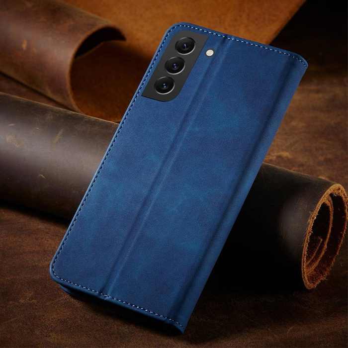 Magnet Fancy Case for Samsung Galaxy S23 flip cover wallet stand blue
