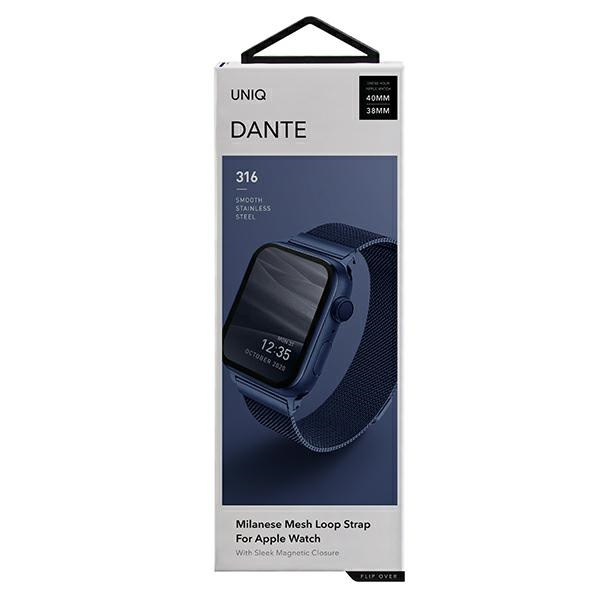 Cinturino Uniq Dante Apple Watch Series 4/5/6/7 / SE 40 / 41 mm. Acciaio inossidabile blu / blu marino