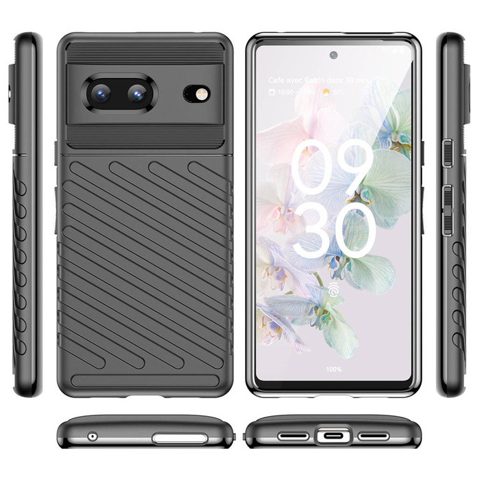 Thunder Case flexible armor case cover Google Pixel 7 black