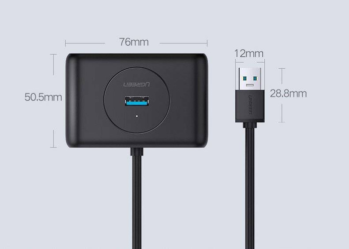 Ugreen USB 3.2 Gen 1 HUB 4x USB black (CR113 20291)