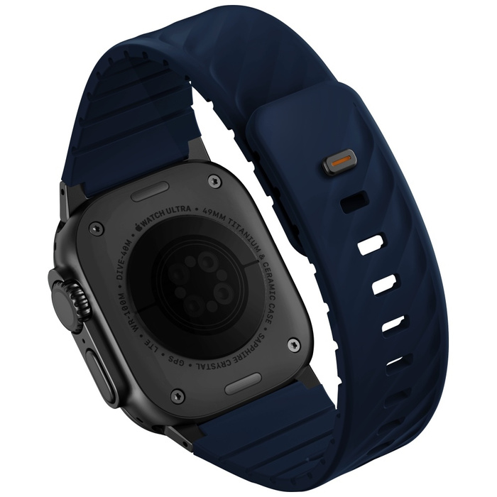 Pasek UNIQ Fluo Apple Watch 49/46/45/44/42/41/40mm Magnetic Niebieski