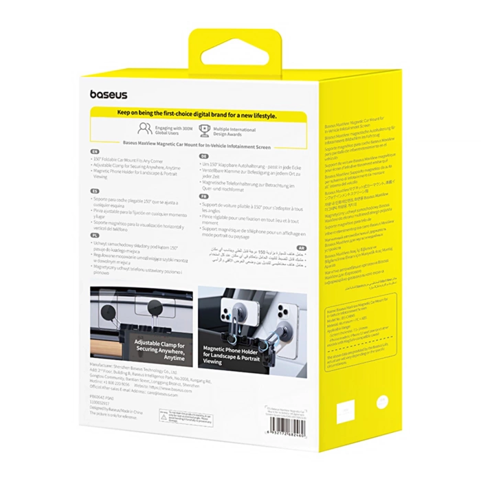 Baseus MaxView Magnetische Auto-Displayhalterung - Grau