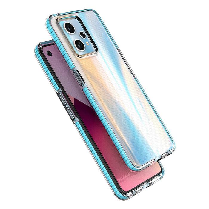 Spring Case für Realme 9 Pro+ / Realme 9 Silikonhülle mit Rahmen hellrosa