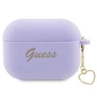 Cover Guess GUAP2LSCHSU AirPods Pro 2 cover viola/viola in silicone Charm Heart Collection Case