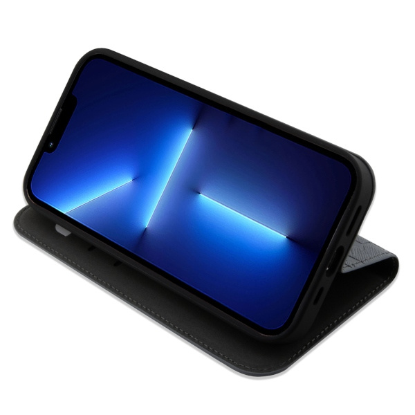 Hülle Karl Lagerfeld KLBKP14SSAKLHPG iPhone 14 6.1" Buchcase silber/silber Saffiano Monogramm Case