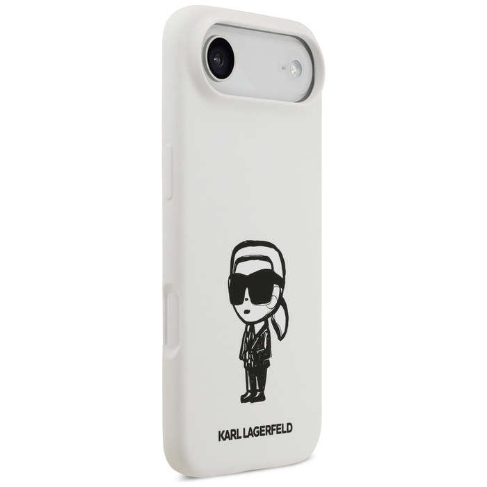 Etui Karl Lagerfeld Silicone Karl Sketch & Logo MagSafe do iPhone 17 Air biały