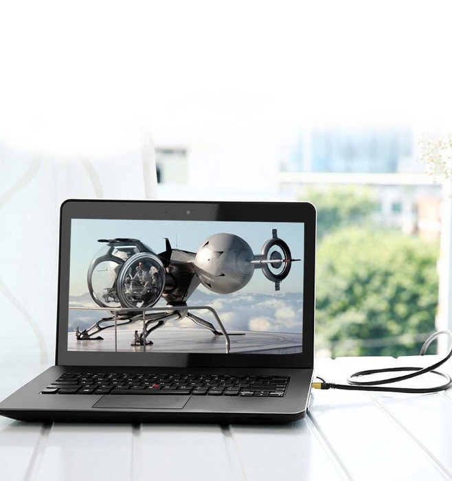 Ugreen Cable Câble Internet Réseau Ethernet Patchcord RJ45 Cat 7 STP LAN 10 Gbps 1m Noir (NW107 11268)