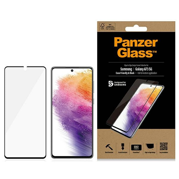 PanzerGlass E2E Regular Samsung A73 Case Friendly schwarz/schwarz