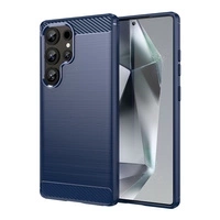 Carbon Case Silikonhülle für Samsung Galaxy S25 Ultra - blau