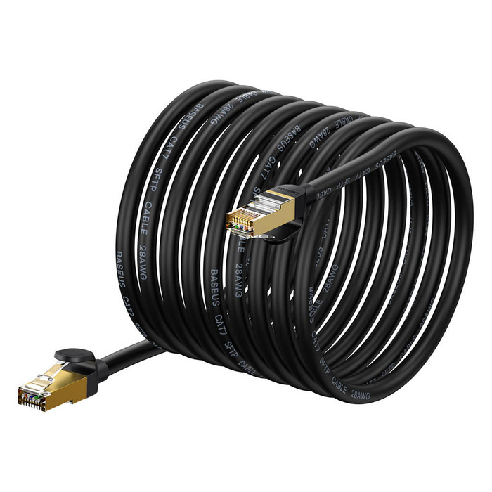 Baseus Speed Seven High Speed RJ45 Netzwerkkabel 10Gbps 15m Schwarz (WKJS010801)