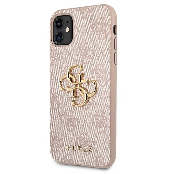 Cover GUESS Apple iPhone 11 4G Big Metal Logo Pink Hardcase CASE