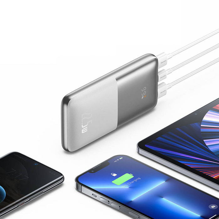 Baseus Bipow Pro Powerbank 10000mAh 22.5W + USB 3A Kabel 0.3m weiß (PPBD040002)