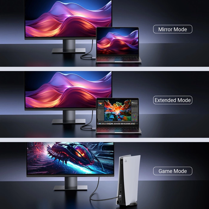 Ugreen HD171 25908 cable with HDMI 2.1 8K connectors certified 1 m - gray