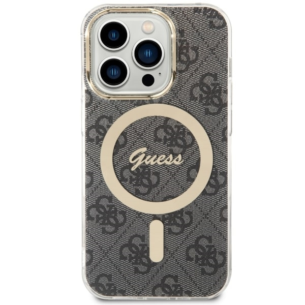 Case Guess GUHMP14LH4STK iPhone 14 Pro 6.1" black/black hardcase 4G MagSafe Case