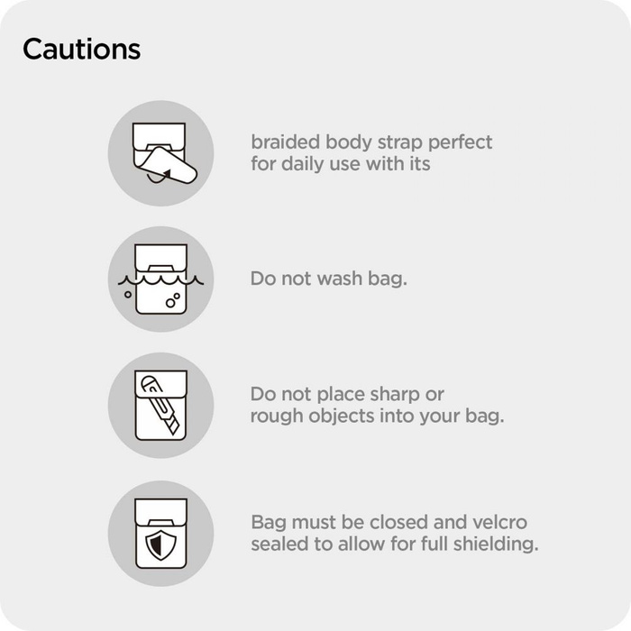 Faradayscher Käfig Spigen Tasche Schlüsselloser Rfid-Signalblocker Schwarz