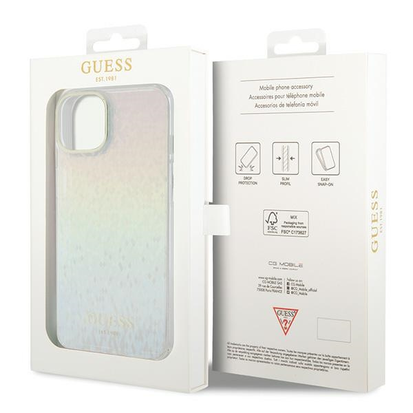 Etui Guess GUHCP15SHDECMI iPhone 15 6.1" wielokolorowy hardcase IML Faceted Mirror Disco Iridescent Case