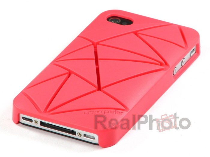 Couverture iPhone 4 4S URBAN PREFER Coin 4 Rouge
