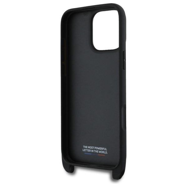 Funda BMW iPhone 16 Pro Max negro/negro durocase M Edition Carbon Stripe &amp; Strap