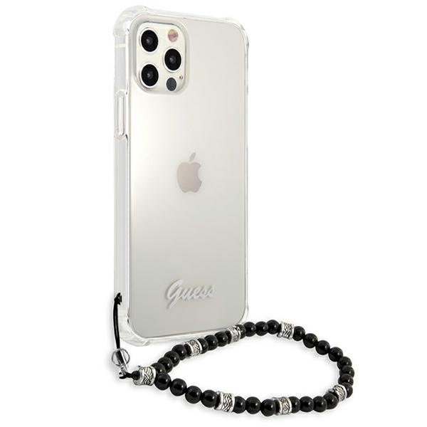 Coque GUESS Apple iPhone 12 12 Pro Black Pearl Clear Hardcase