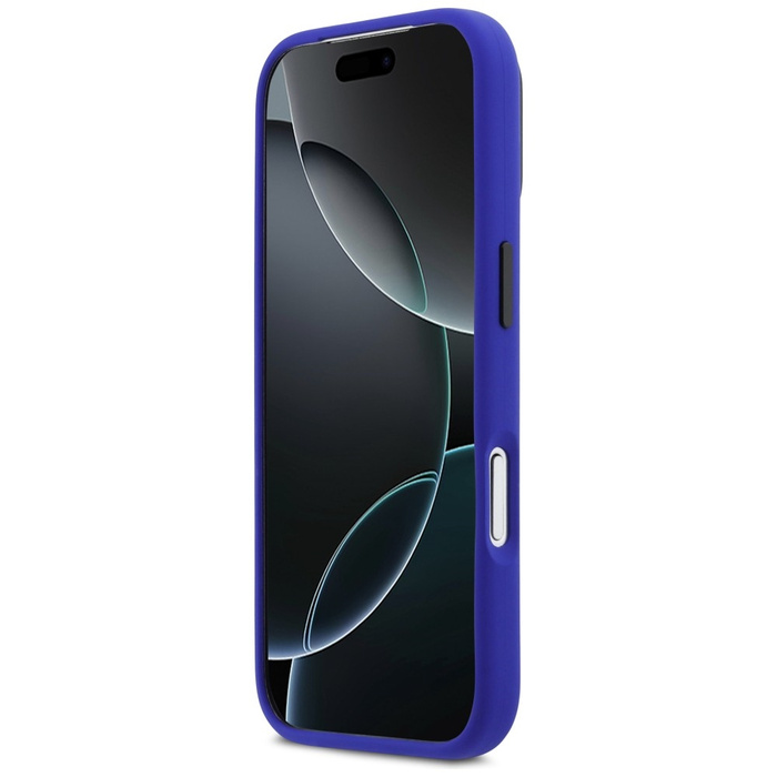 Etui BMW M Silicon Vertical Logo MagSafe do iPhone 17 Pro granatowy