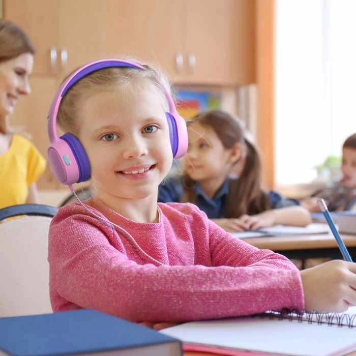 Tronsmart KH01 kabelgebundene Kopfhörer für Kinder, sicher – Pink