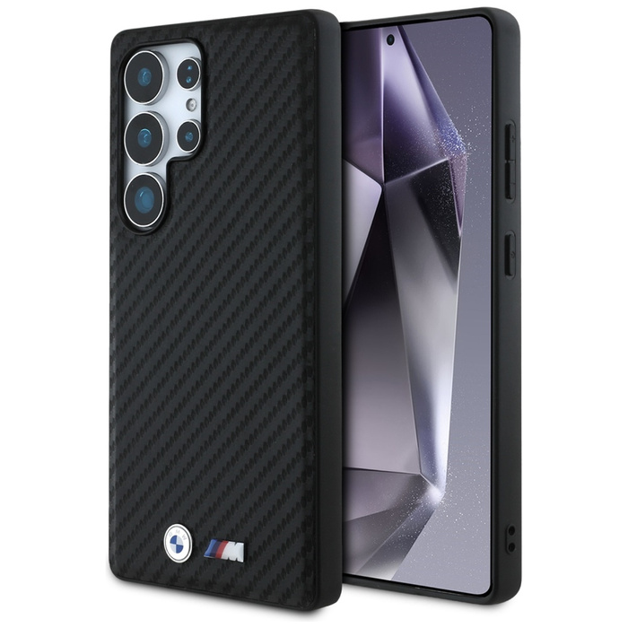 Coque BMW Leather Carbon MagSafe pour Samsung Galaxy S25 Ultra black