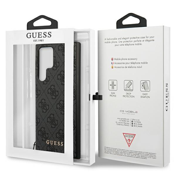 Case Guess GUHCS23LGF4GGR S23 Ultra S918 grey/grey hardcase 4G Charms Collection Case