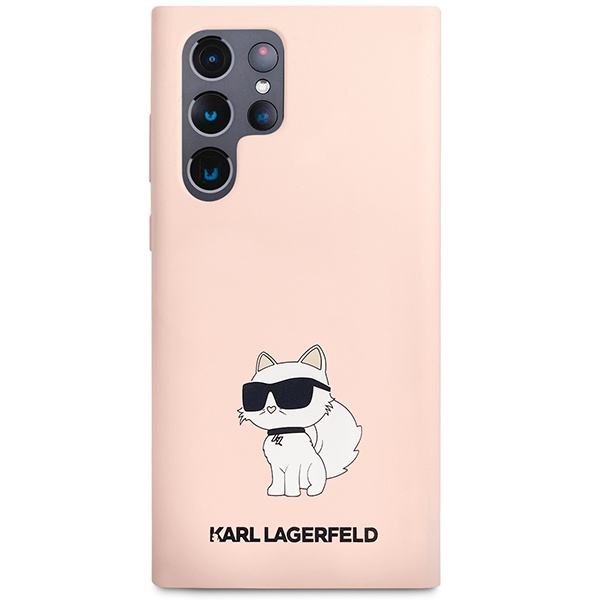 Obal Karl Lagerfeld Silicone NFT Choupette - Obal Samsung Galaxy S23 Ultra (růžový) Case