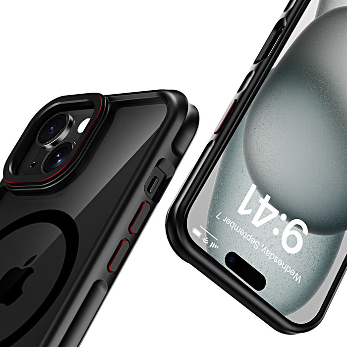 TECH-PROTECT MAGHYBRID MAGSAFE IPHONE 15 BLACK/RED